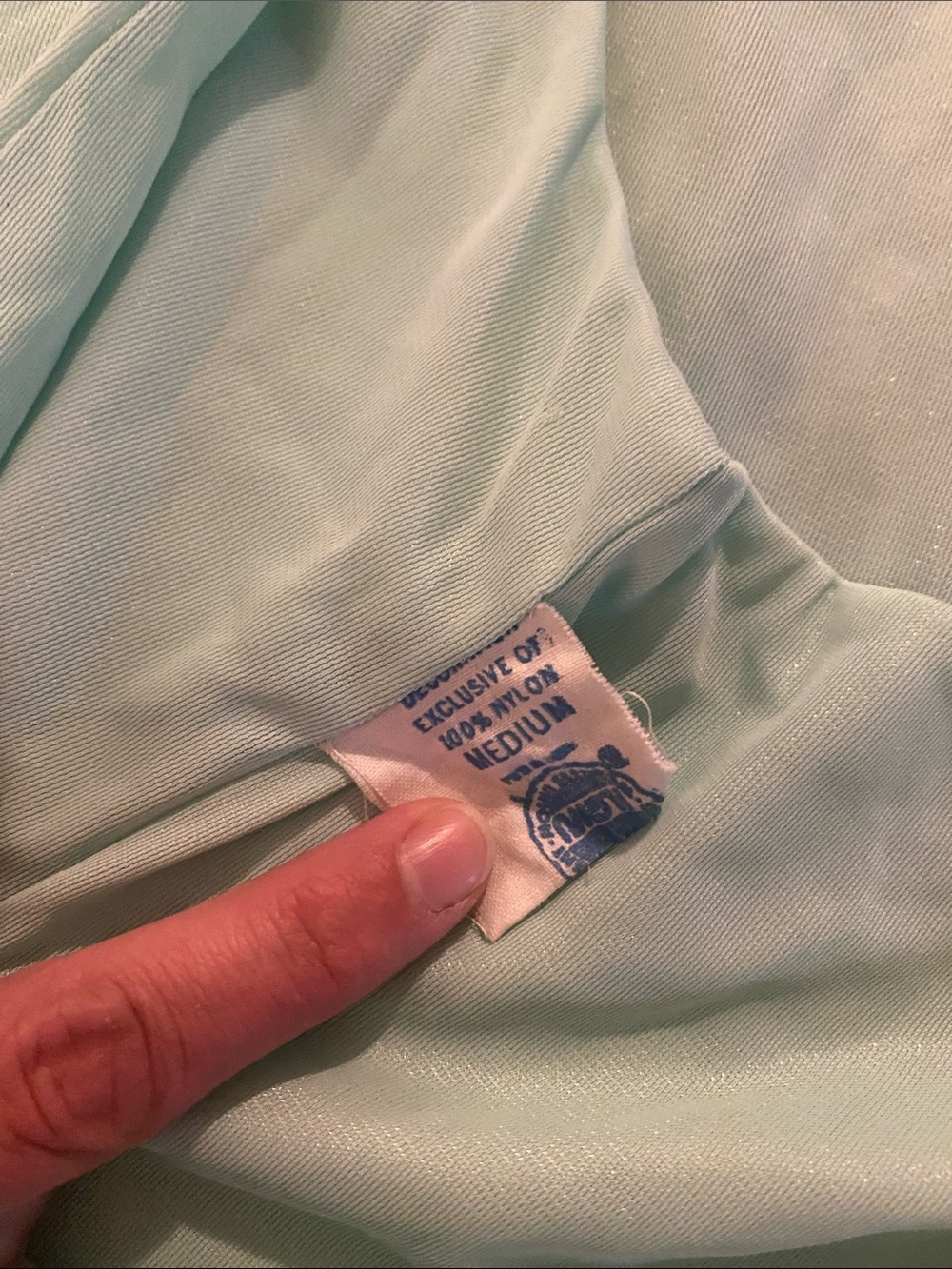 Vintage Pale Aqua/Mint Chiffon Chemise and Robe Set - Picture 3 of 4